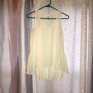 Off white peplum top